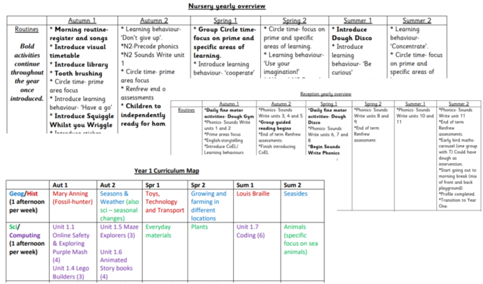 Curriculum overviews